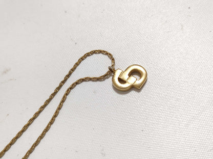 Dior Christian Dior CD logo necklace GP gold necklace