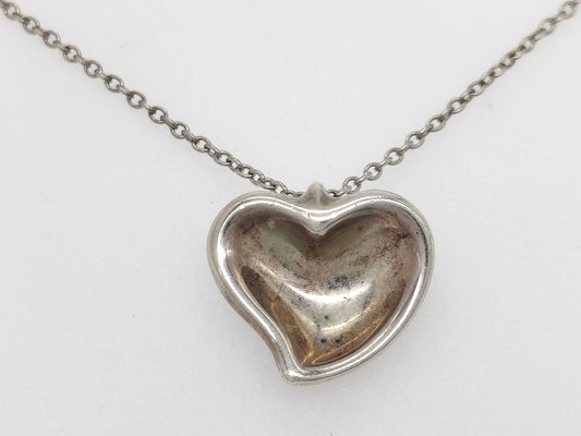 Tiffany & Co. Tiffany Curved Heart Necklace SV925 Silver Necklace