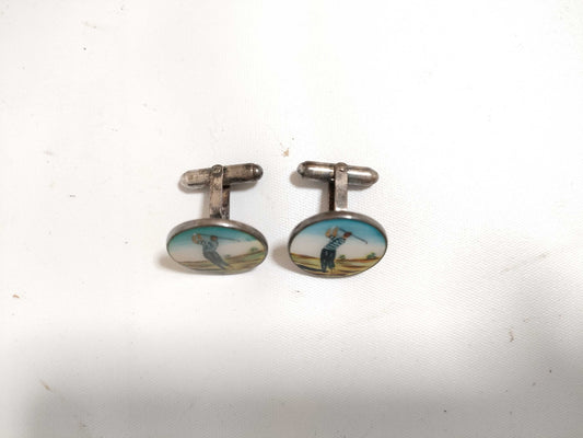 Tiffany & Co. Tiffany Golf Player Motif Cufflinks SV925 Silver Tie Clip/Cufflinks