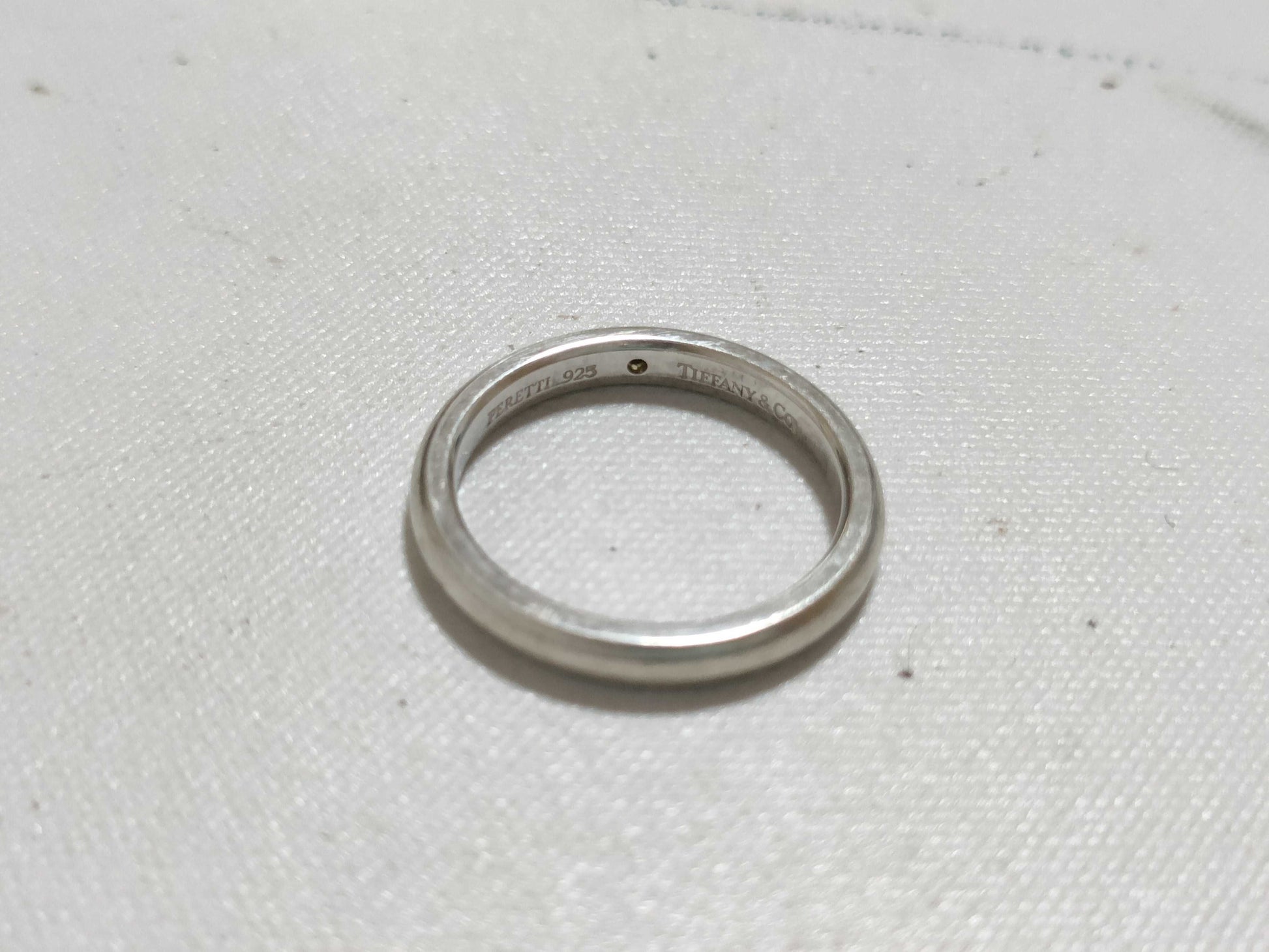 Tiffany & Co. Stacking Band Ring in SV925 with Diamonds and Silver