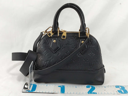 LOUIS VUITTON Monogram Empreinte Neo Alma BB Black Shoulder Handbag M44829 NFC Tag Verified Handbag