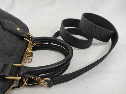 LOUIS VUITTON Monogram Empreinte Neo Alma BB Black Shoulder Handbag M44829 NFC Tag Verified Handbag