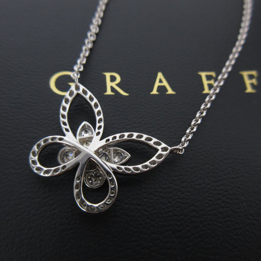 GRAFF Butterfly Large Silhouette Diamond Necklace in WG Au750, 6.7g 