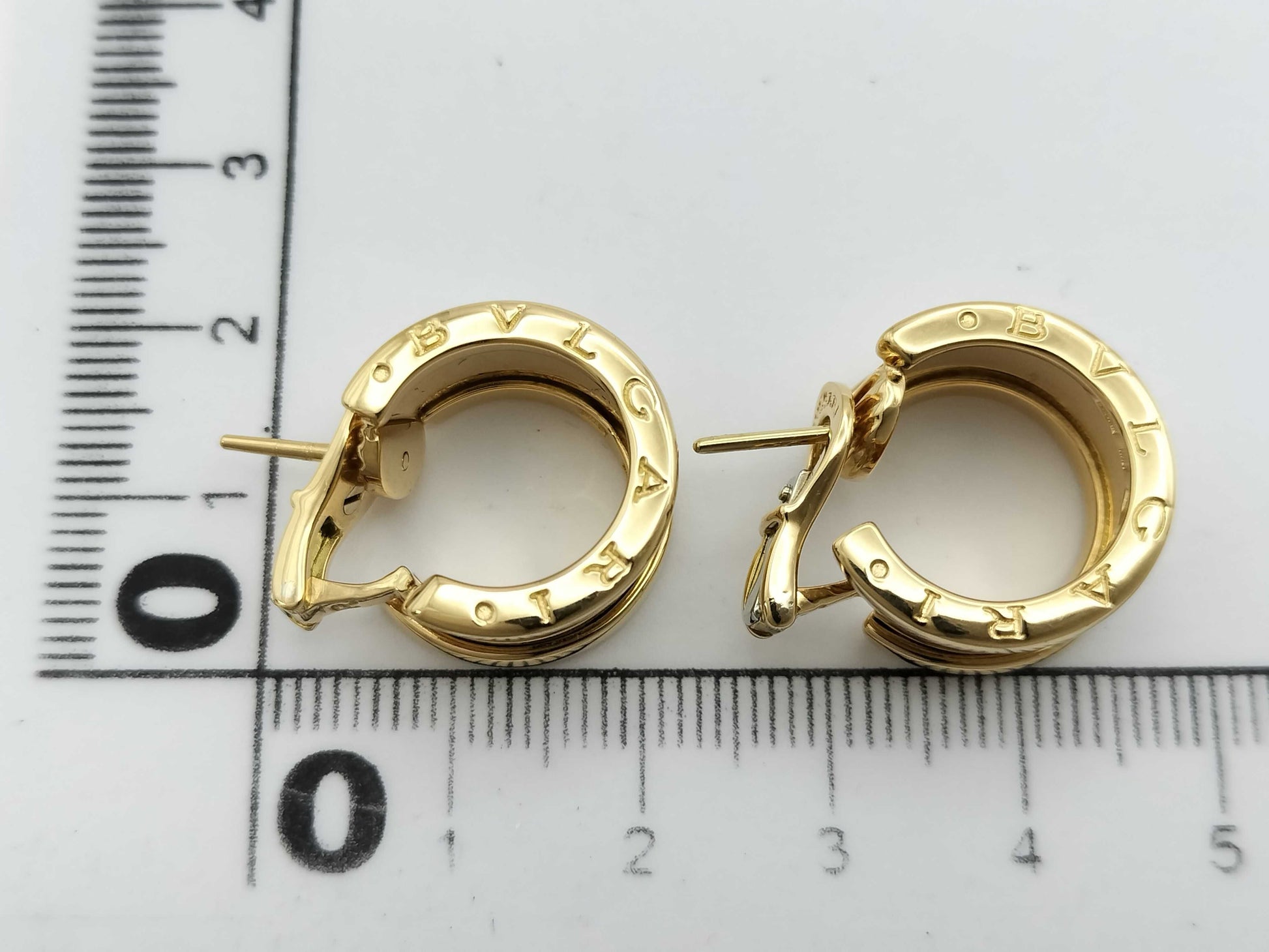 BVLGARI B.zero1 YG 750 14.8g Earrings 