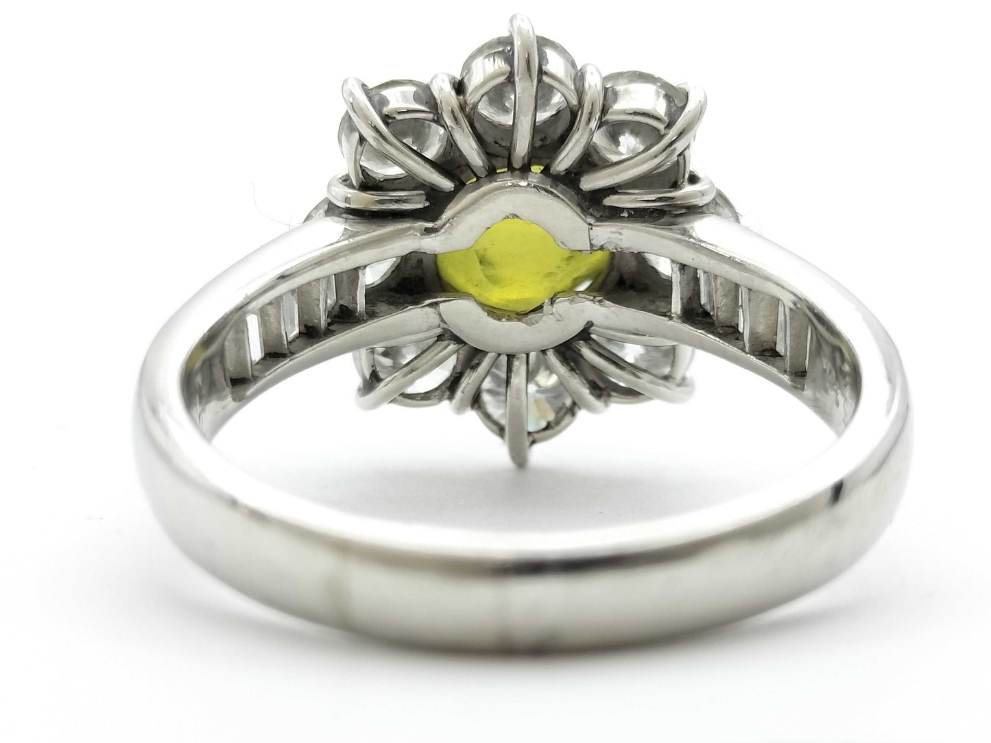 Chrysoberyl Cat's Eye 3.00ct D2.22ct PT900 7.8g Ring 