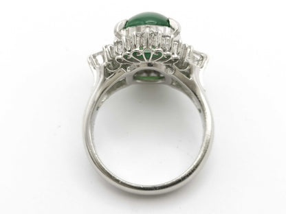 Jadeite 4.60ct D0.63ct PT900 10.2g Ring 