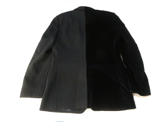 FENDI FENDI Two-tone design jacket with different materials and a blazer jacket