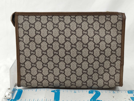 GUCCI GG Plus OLD GUCCI GG Supreme Pouch Second Bag with Dust Bag and Card