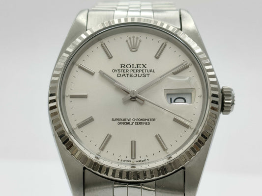 ROLEX 16014 R315835 Silver Dial Boys' Watch