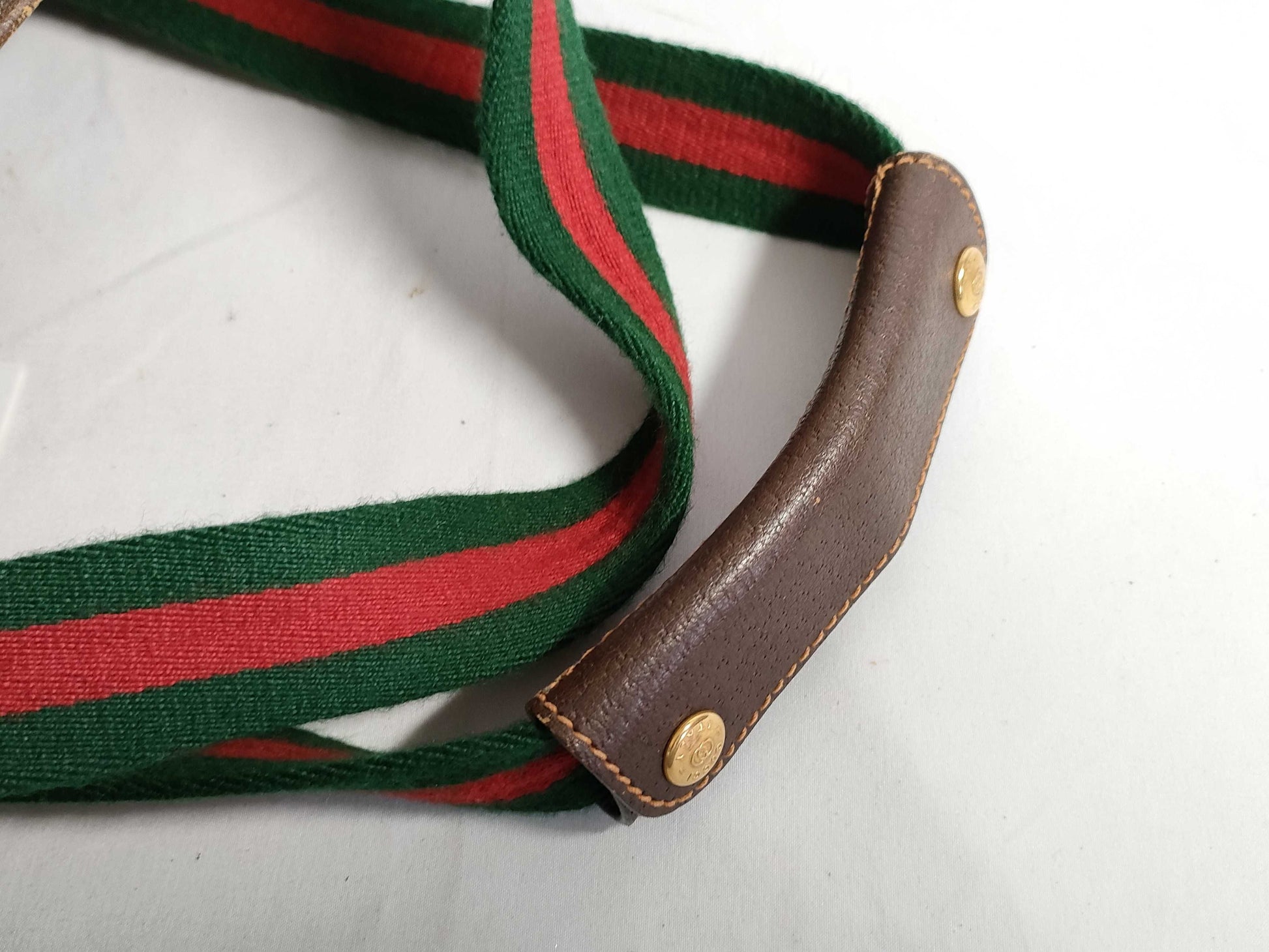 GUCCI GUCCI Leather Boston Bag, Vintage Brown