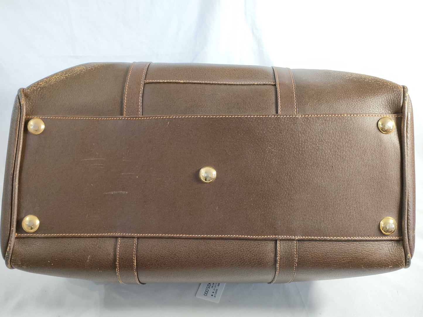 GUCCI GUCCI Leather Boston Bag, Vintage Brown
