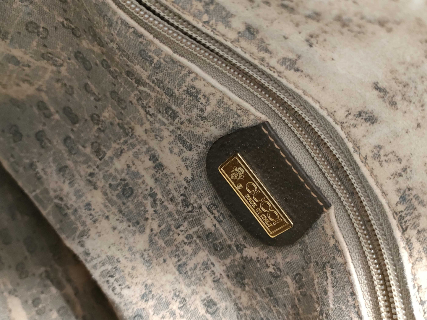 GUCCI GUCCI Leather Boston Bag, Vintage Brown