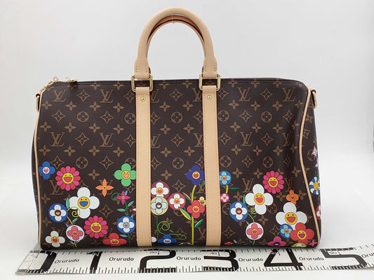 LOUIS VUITTON Louis Vuitton Monogram Keepall Bandouliere 45 Boston Bag by Takashi Murakami