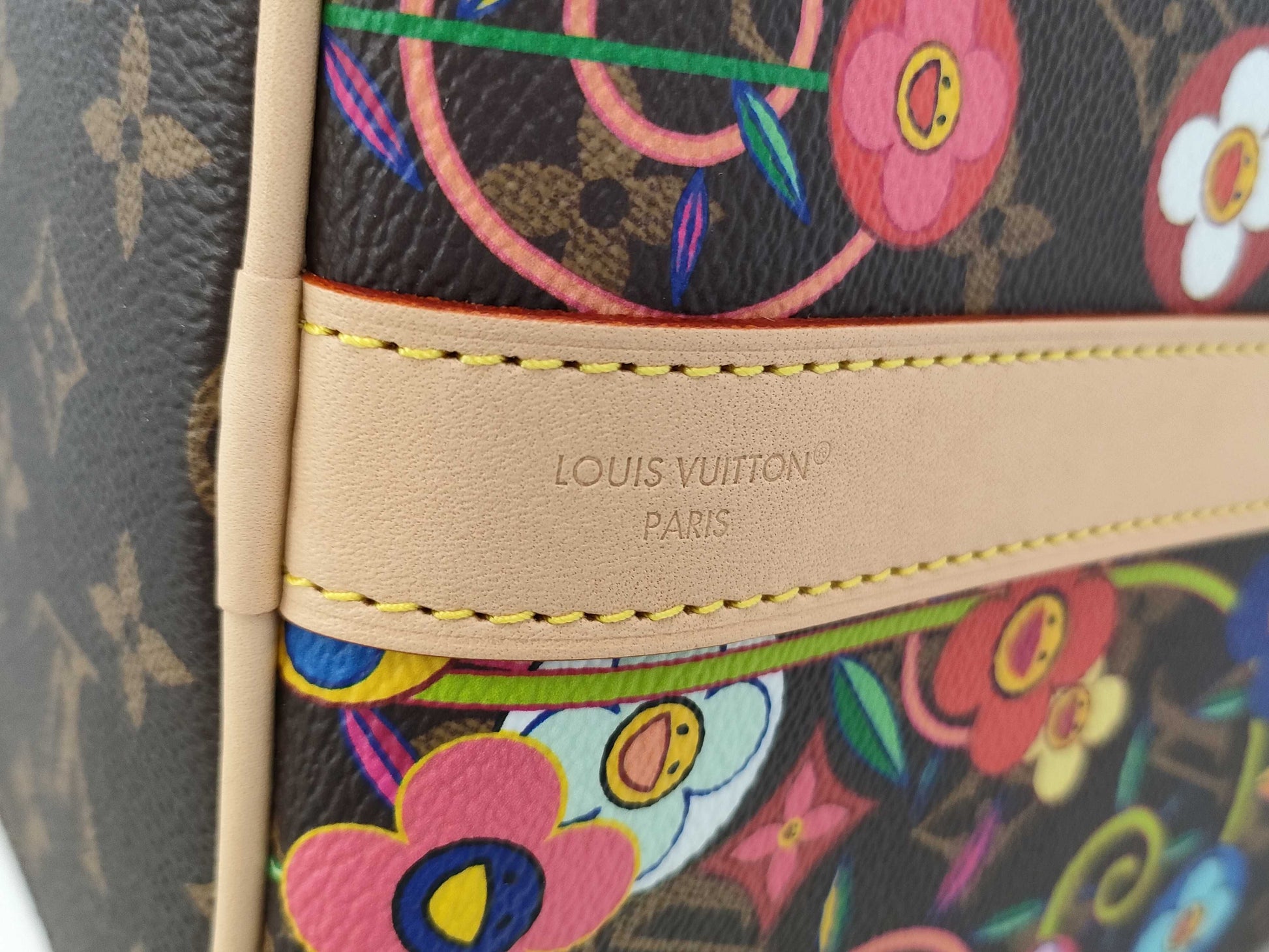 LOUIS VUITTON Louis Vuitton Monogram Keepall Bandouliere 45 Boston Bag by Takashi Murakami