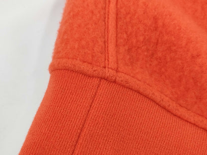 HERMES Trimmed Cashmere and Leather Sweatshirt, Orange, Size M, Tops