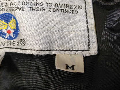 AVIREX Leather Flight Jacket with Genuine Leather Liner
