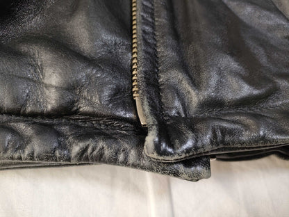 AVIREX Leather Flight Jacket with Genuine Leather Liner