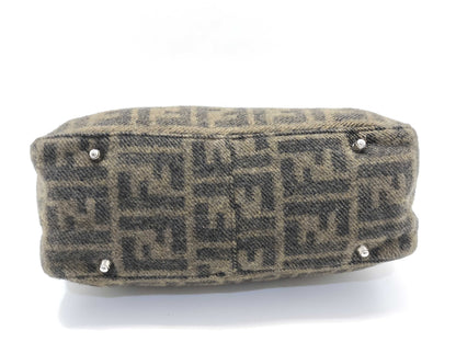 FENDI Zucca pattern Zucca wool handbag with FF hardware