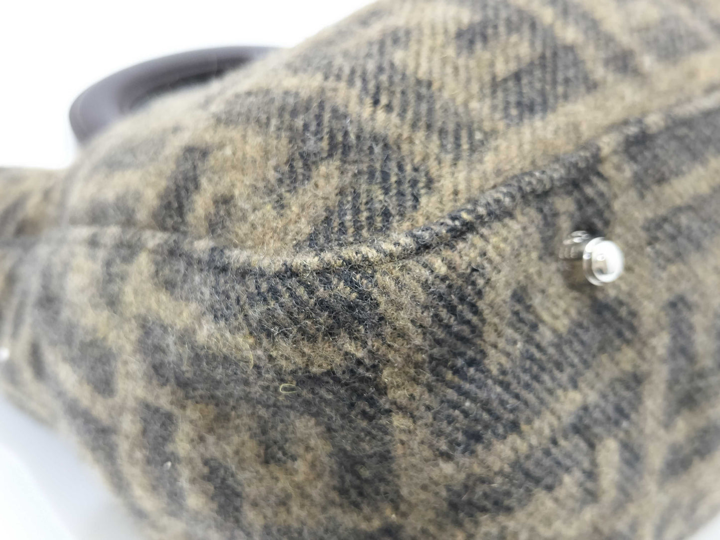 FENDI Zucca pattern Zucca wool handbag with FF hardware