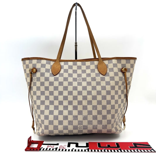 LOUIS VUITTON Damier Azur Neverfull Tote Bag