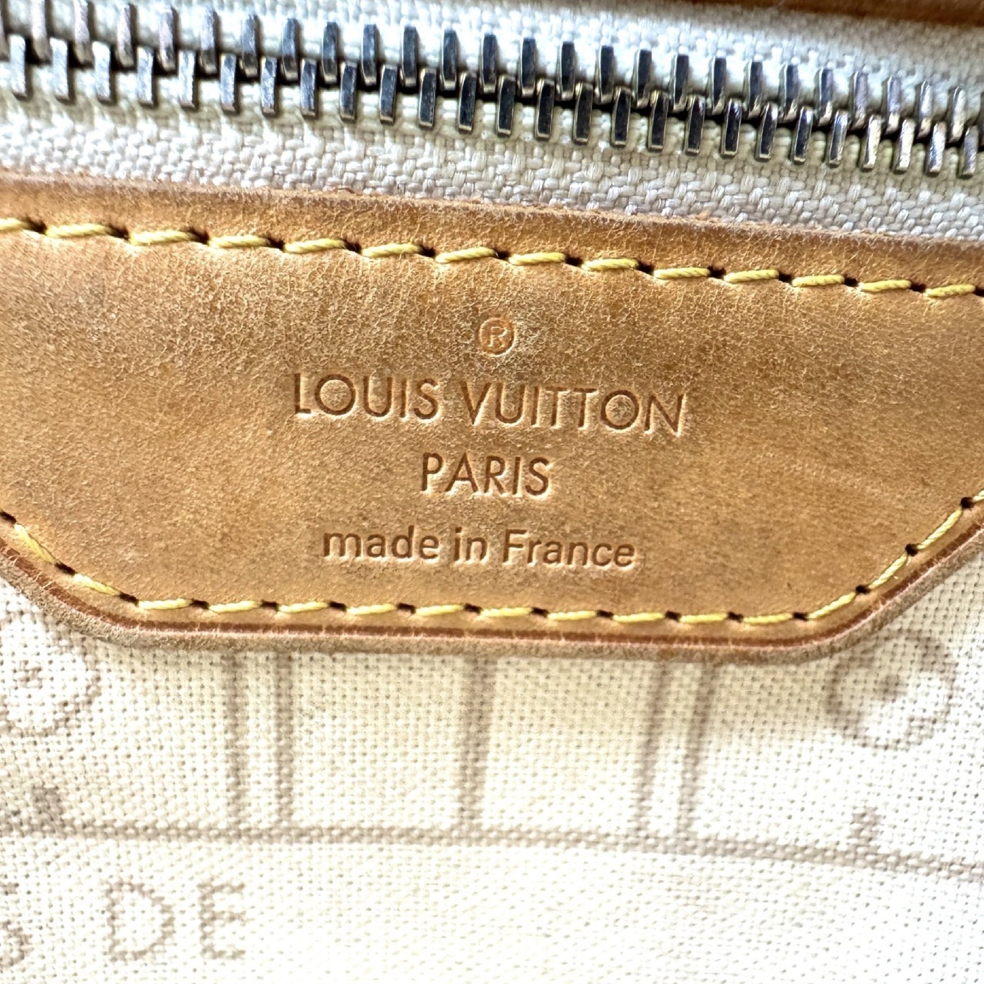 LOUIS VUITTON Damier Azur Neverfull Tote Bag