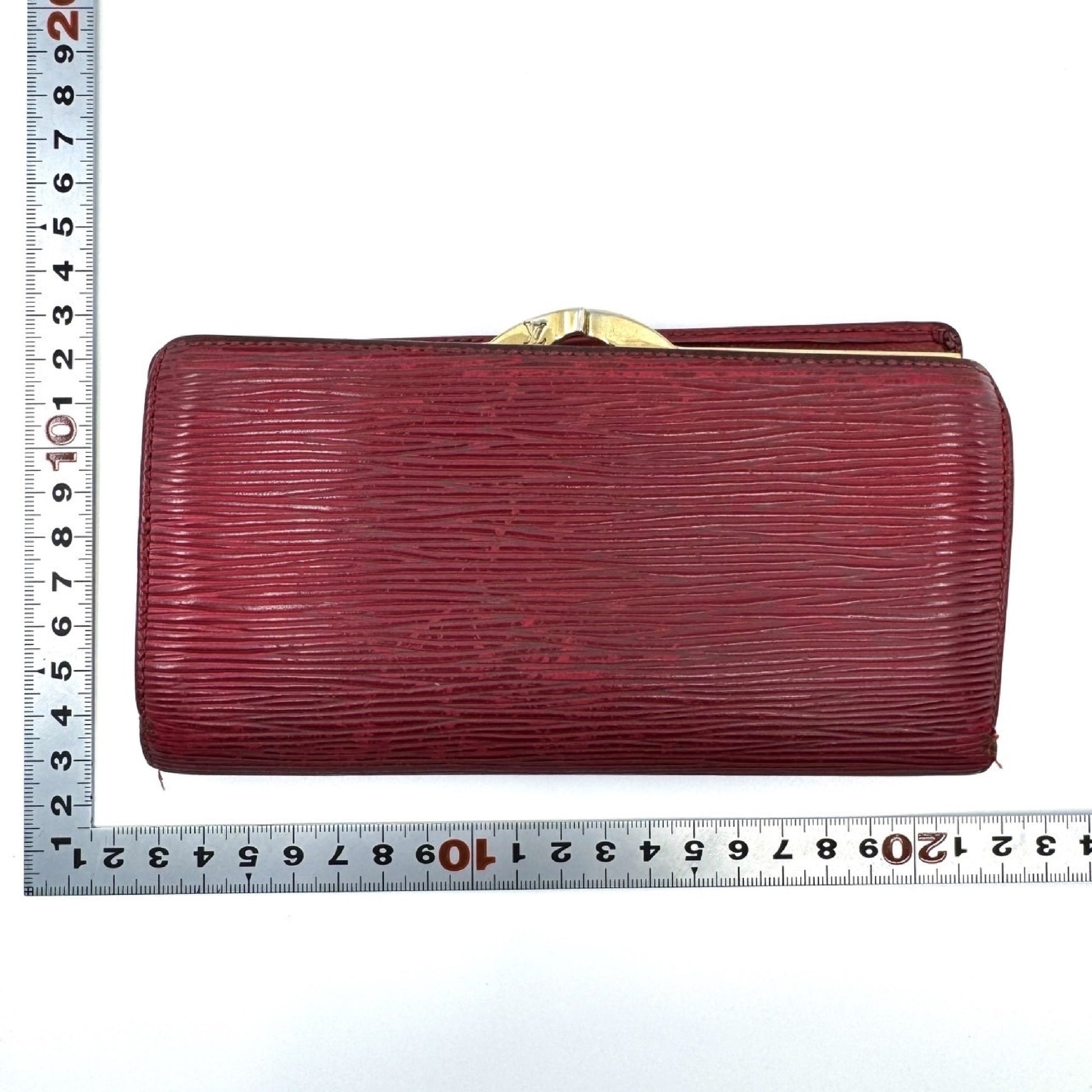 LOUIS VUITTON Epi Long Wallet Red Wallet