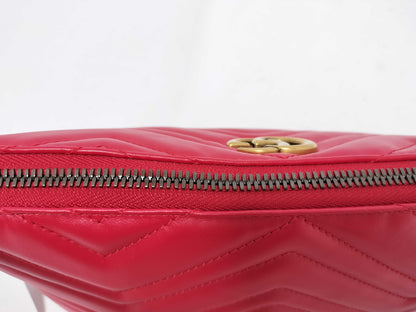 GUCCI Unused GG Marmont 739166 Red Mini Hand Shoulder Bag