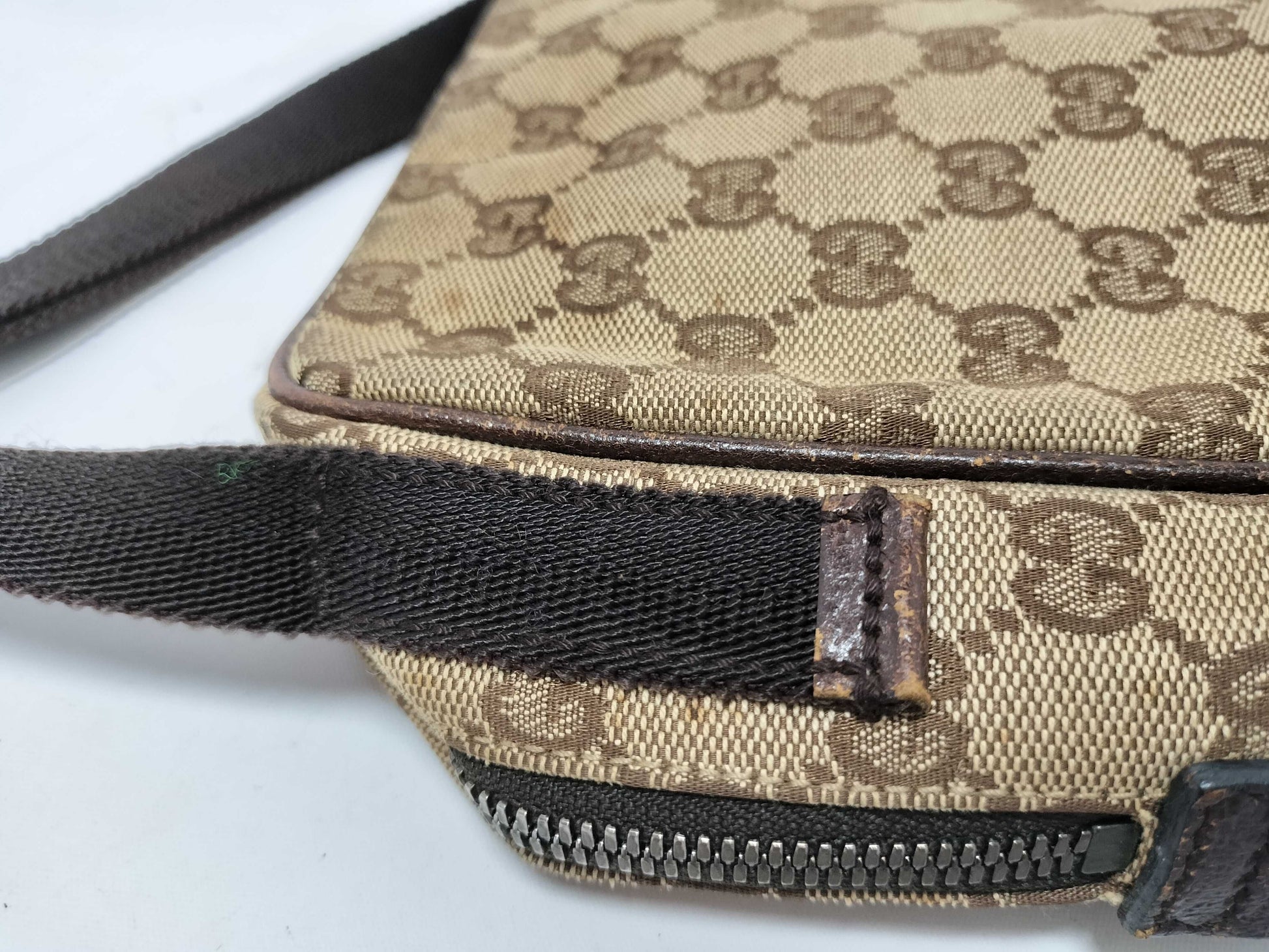 GUCCI GG Canvas 03136 Crossbody Beige Shoulder Bag
