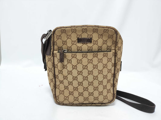 GUCCI GG Canvas 03136 Crossbody Beige Shoulder Bag