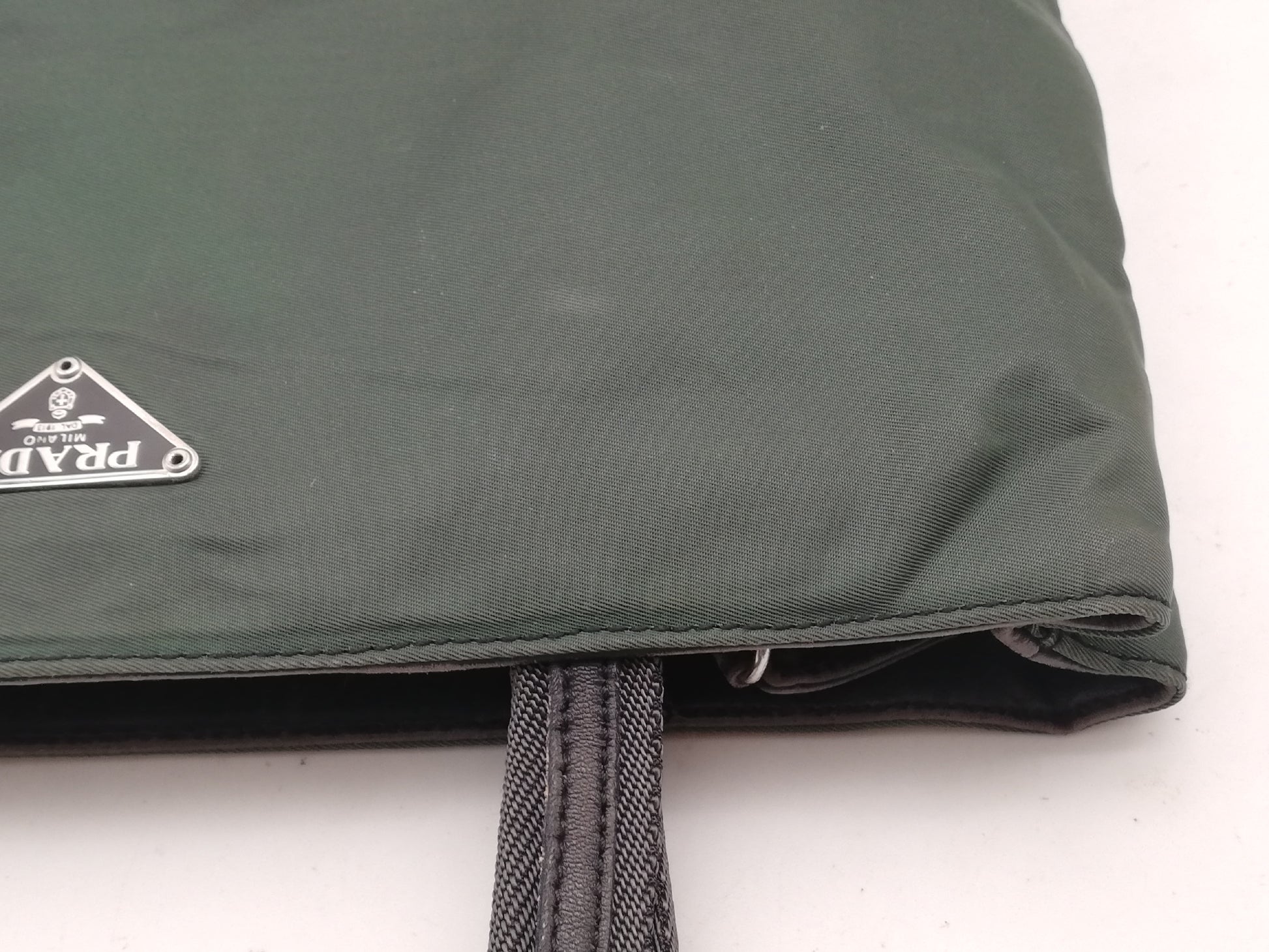 PRADA Tessuto Khaki Shoulder Bag