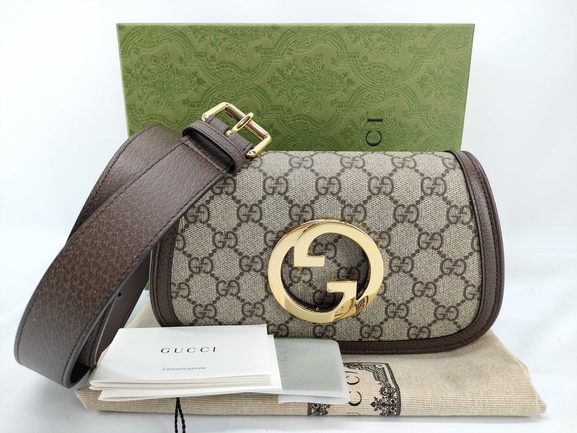 GUCCI GG Supreme Blondie Belt Bag, Beige, 703807