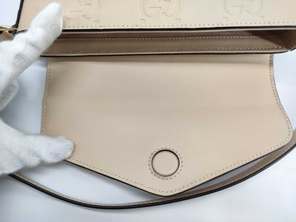 GUCCI GG Super Mini Shoulder Bag, Beige, 772794