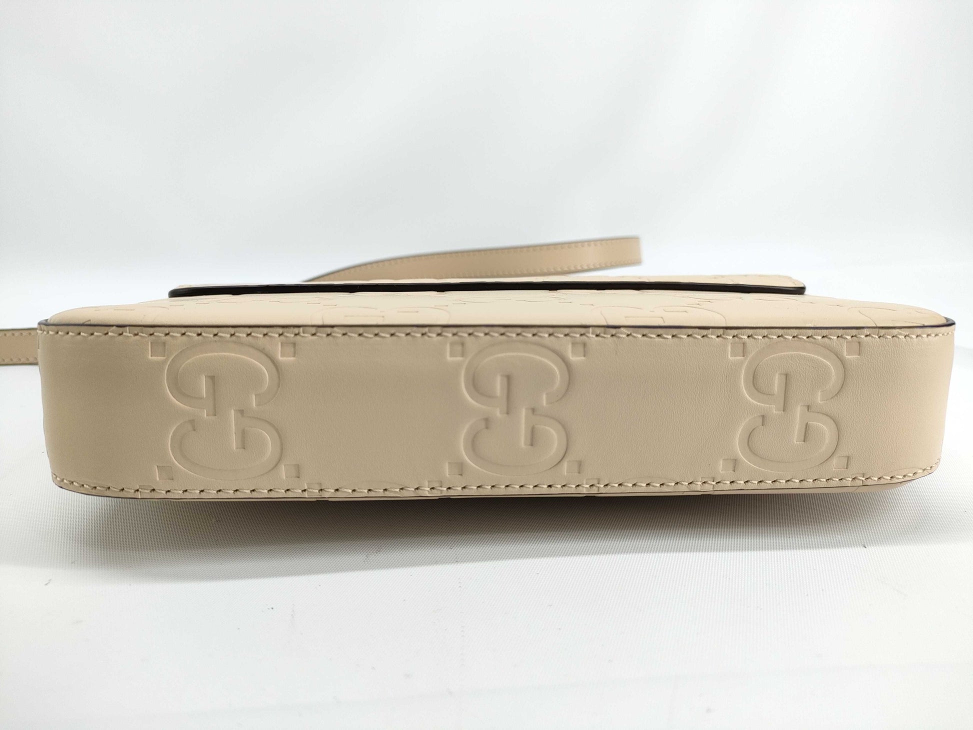 GUCCI GG Super Mini Shoulder Bag, Beige, 772794