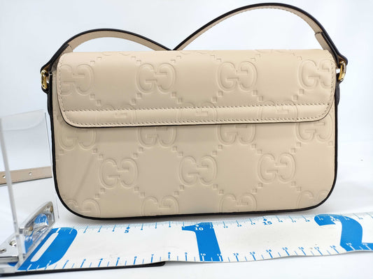 GUCCI GG Super Mini Shoulder Bag, Beige, 772794