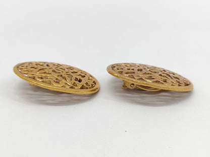 CHANEL Coco Mark Oval 26 Earrings