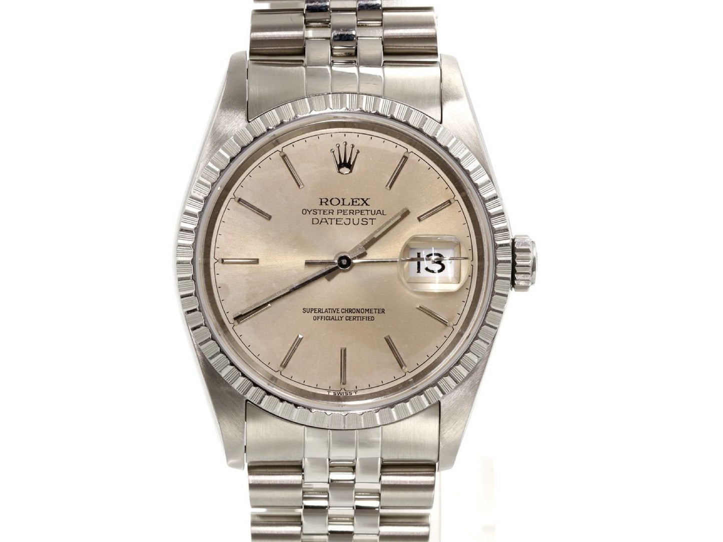 ROLEX Datejust 16220 X423874 Silver Dial Men's Watch