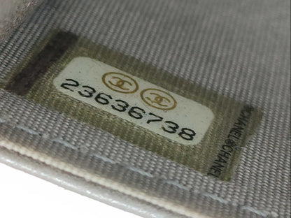 CHANEL Lambskin Typography Matelasse Chain Wallet Shoulder Bag with Seal, No. 23