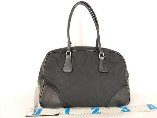 PRADA Nylon Prada Shoulder Bag, Black