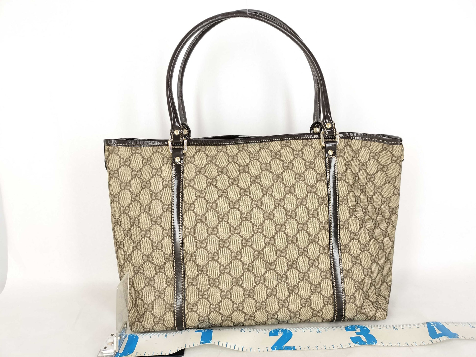 GUCCI GG Supreme Gucci Tote Brown 197953 Tote Bag