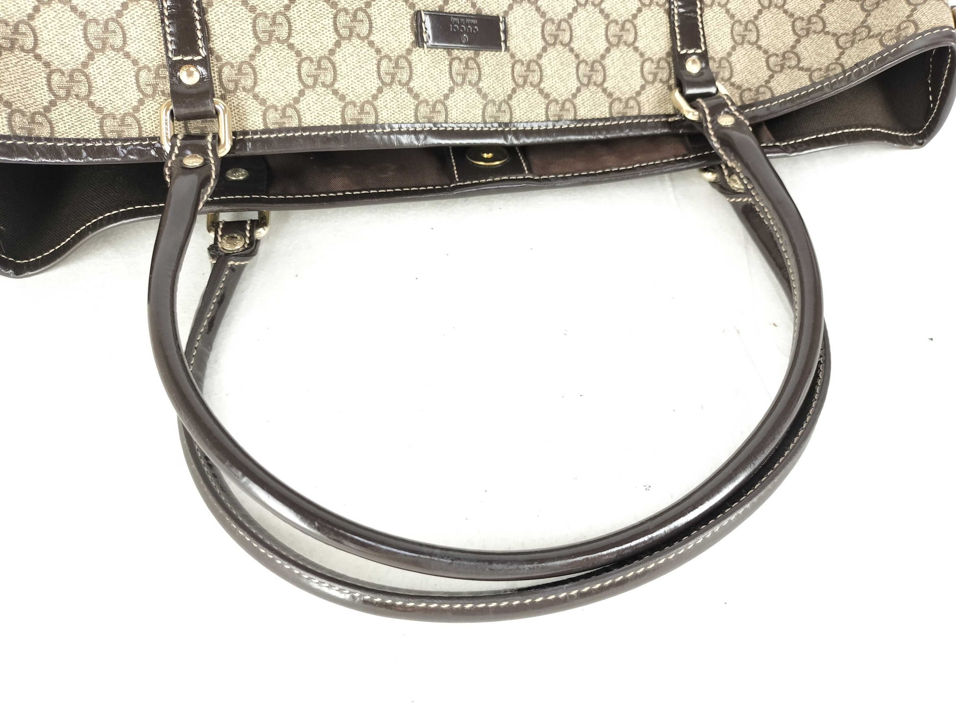 GUCCI GG Supreme Gucci Tote Brown 197953 Tote Bag