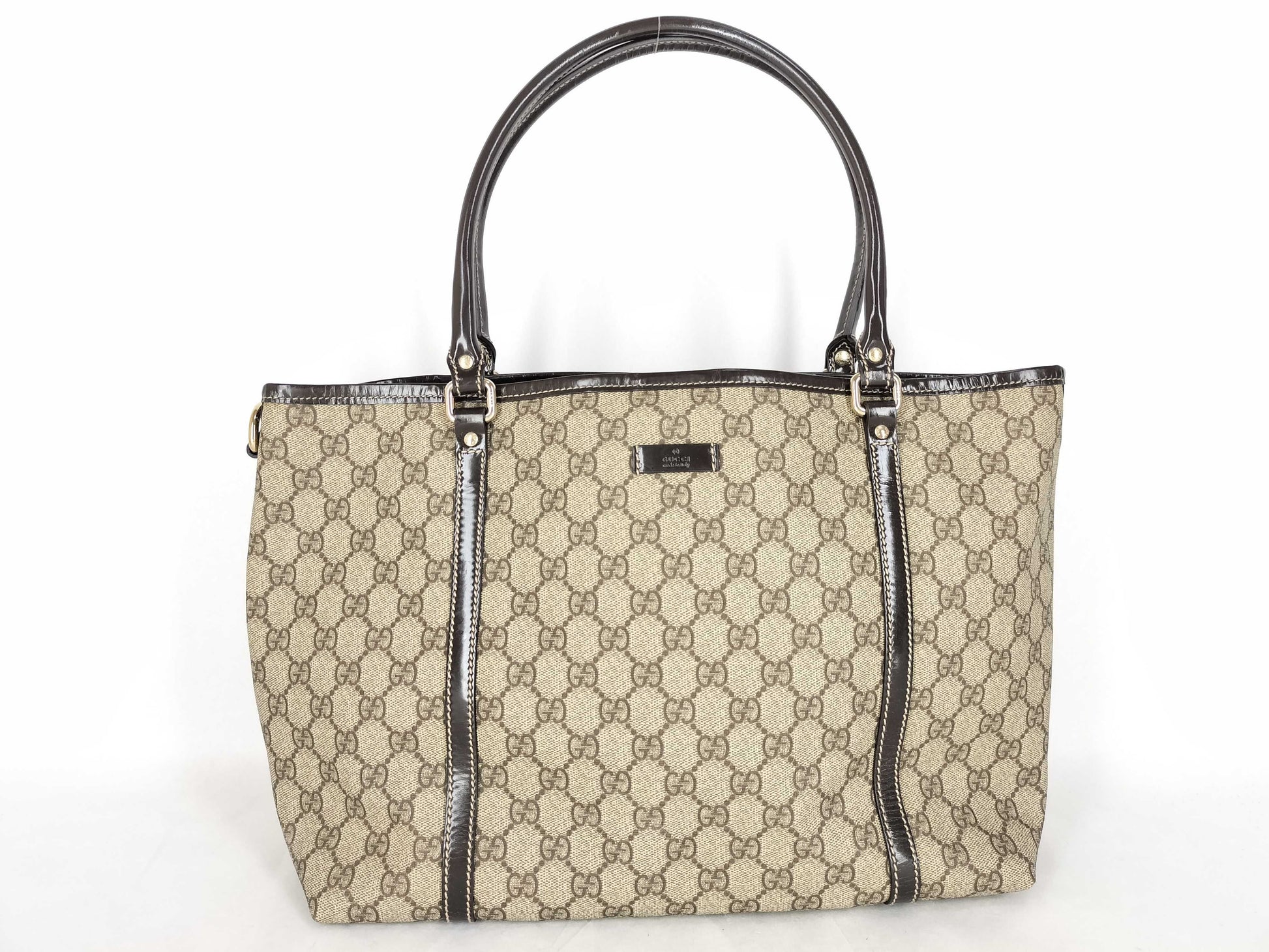 GUCCI GG Supreme Gucci Tote Brown 197953 Tote Bag