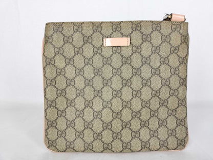 GUCCI GG Supreme Shoulder Bag, Brown/Pink, 201538