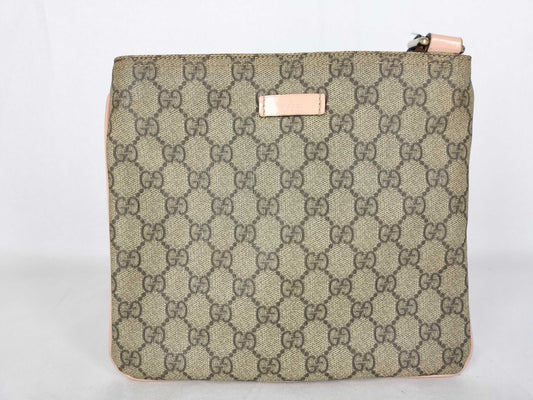 GUCCI GG Supreme Shoulder Bag, Brown/Pink, 201538
