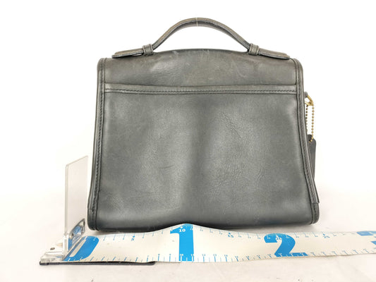 COACH 2-Way Leather Gray Shoulder Bag