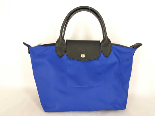LONG CHAMP Pliage Energy Nylon Blue Small Tote Bag