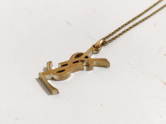 Yves Saint Laurent Cassandra Logo Necklace Yves Saint Laurent Necklace