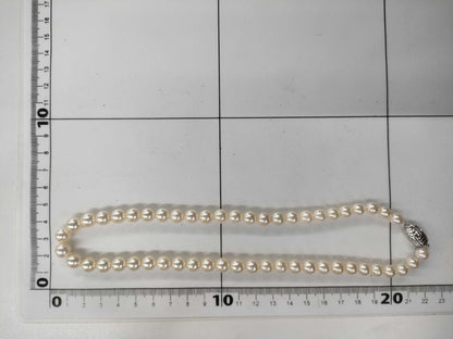 Pearl diameter: Approx. 7.1-8.4mm, Metal, 41.0g, Necklace 