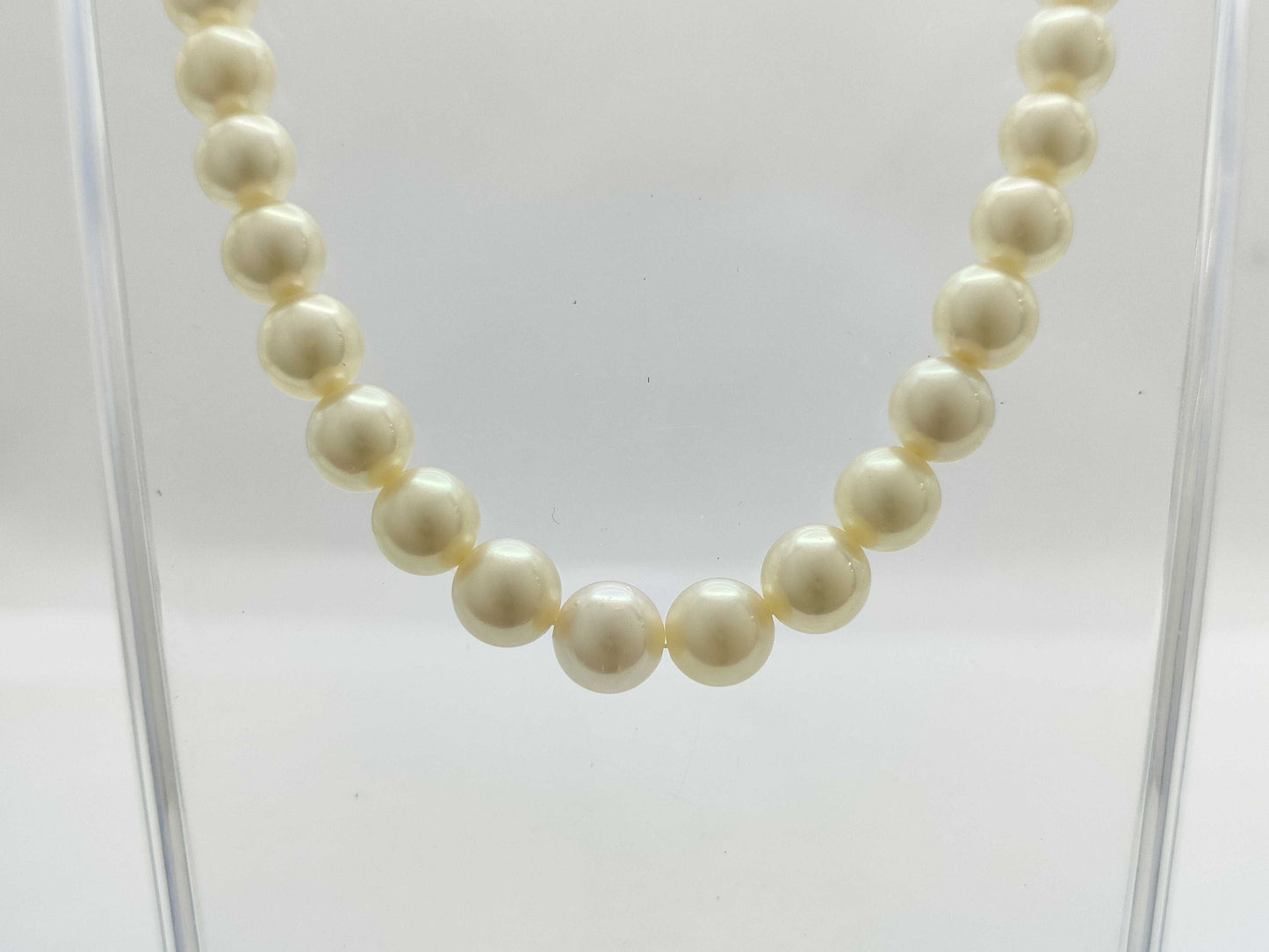Pearl diameter: Approx. 7.1-8.4mm, Metal, 41.0g, Necklace 