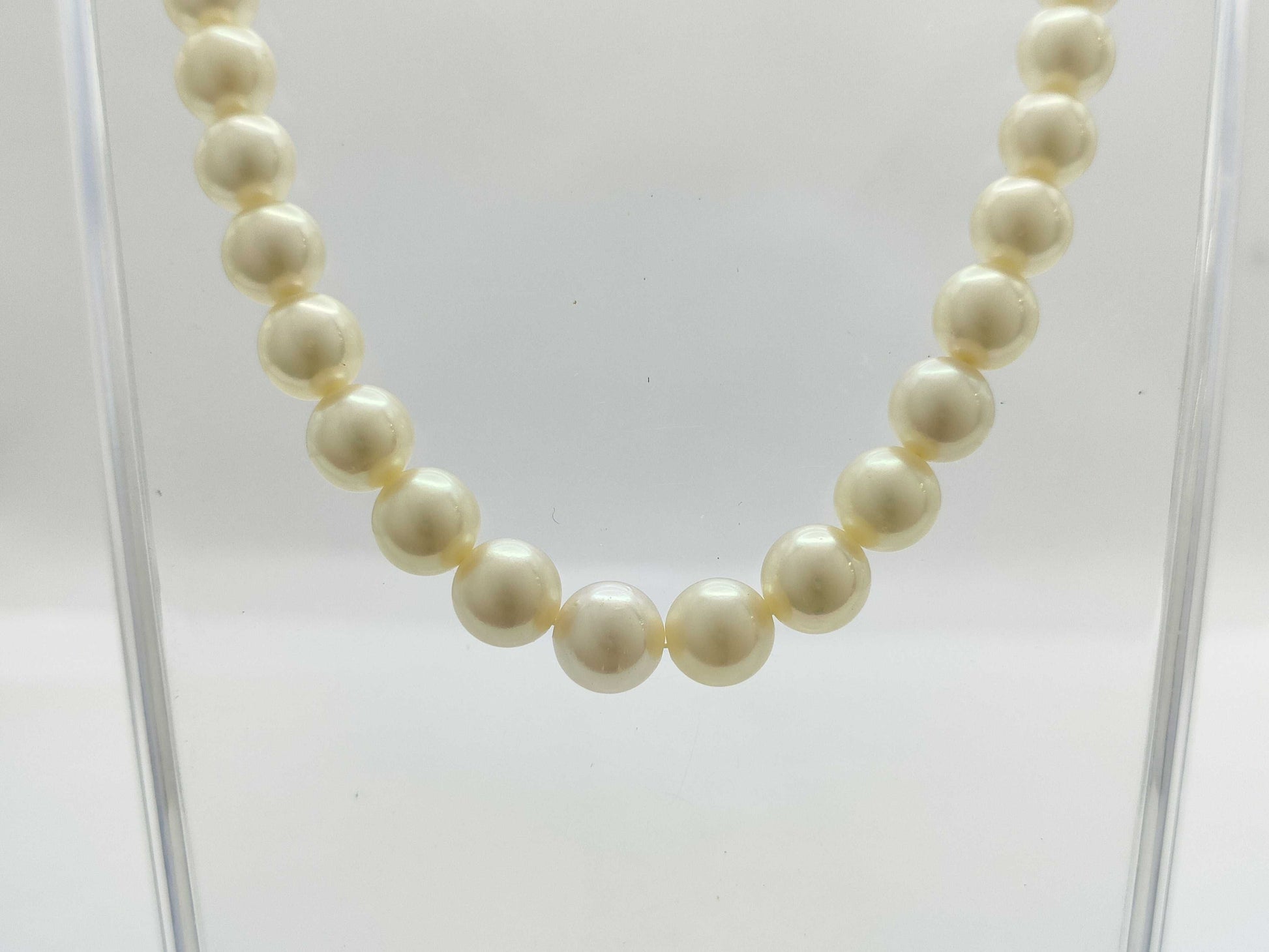 Pearl diameter: Approx. 7.1-8.4mm, Metal, 41.0g, Necklace 