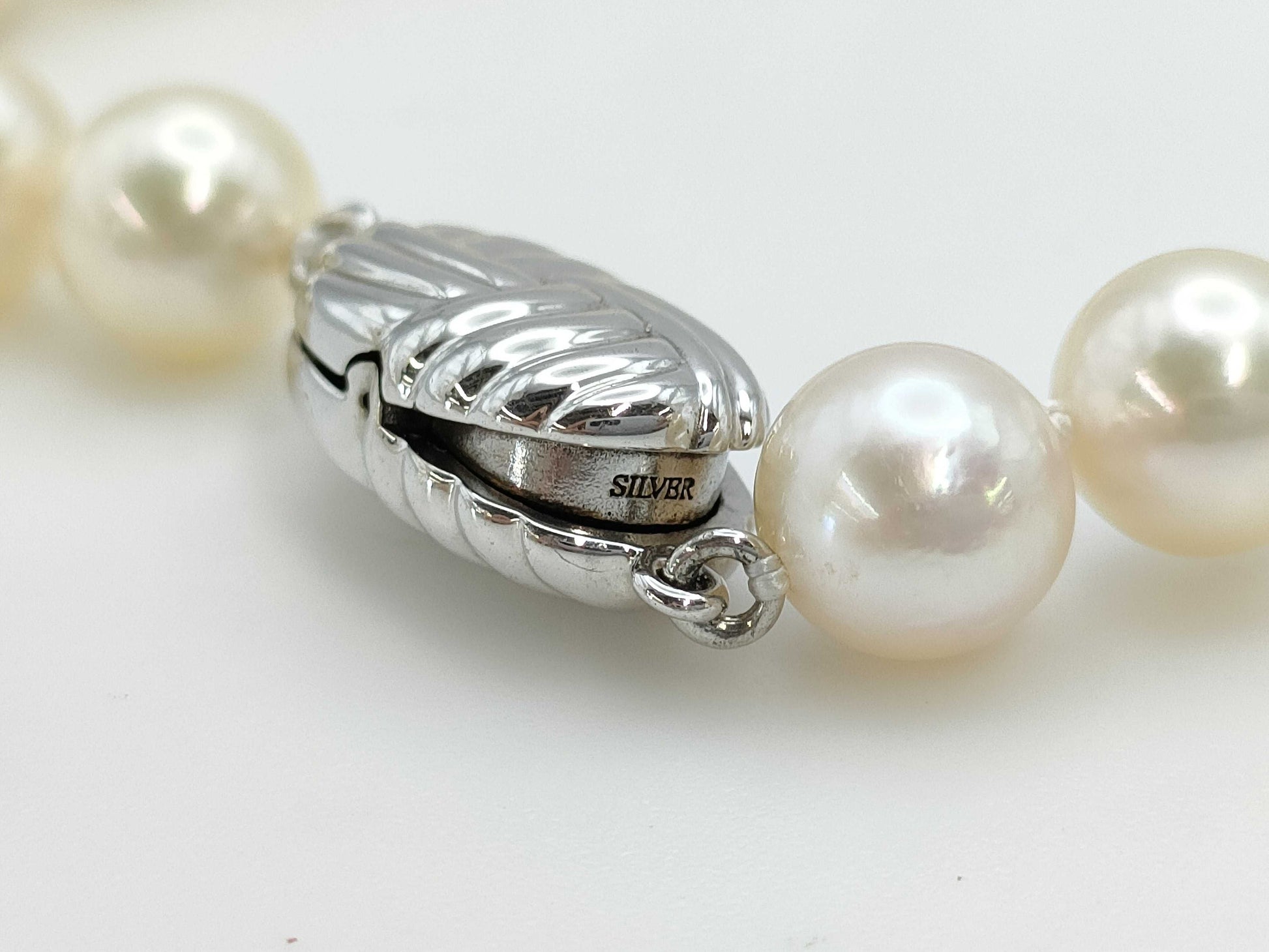 Pearl diameter: Approx. 7.1-8.4mm, Metal, 41.0g, Necklace 
